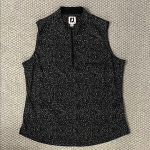 FootJoy Women's Speckled Black Golf Tank Top